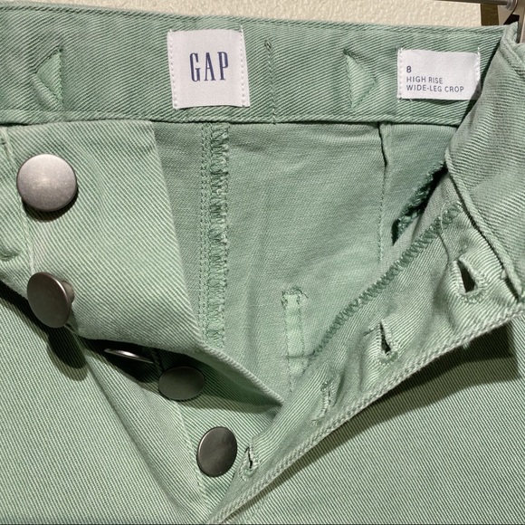NWT GAP High Rise Wide Leg Button Up Cropped Pant | 8 - Picture 6 of 7